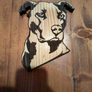 Stunning Handcrafted Pitbull Wall Art