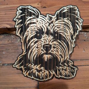 Adorable Yorkshire Terrier Wood Art