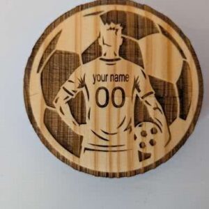 Personalized Soccer Player Engraved Wood Plaque – Custom Jersey Sports Gift