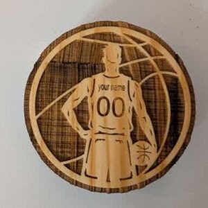 Personalized Basketball Player Engraved Wood Plaque – Custom Jersey Sports Gift