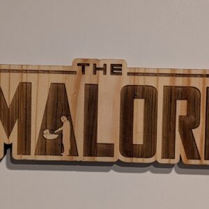 “The Momalorian” Engraved Wood Sign – Rustic Sci‑Fi Motherhood Décor & Gift