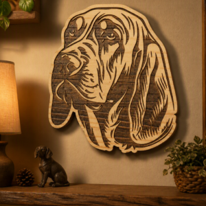 Handcrafted Wooden Dog Head Wall Art – Rustic Pet Lover Home Décor