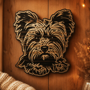 Adorable Yorkshire Terrier Wood Art